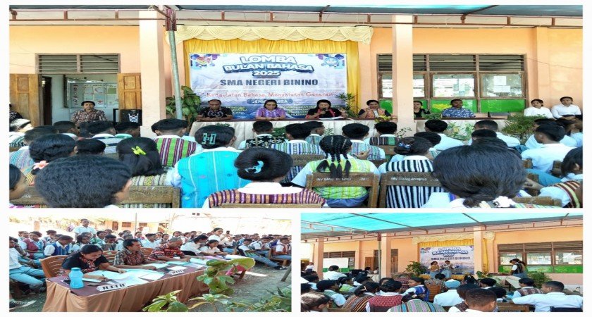 BULAN BAHASA MOMENT MENGASAH KREATIFITAS SISWA SMA NEGERI BININO-TTU